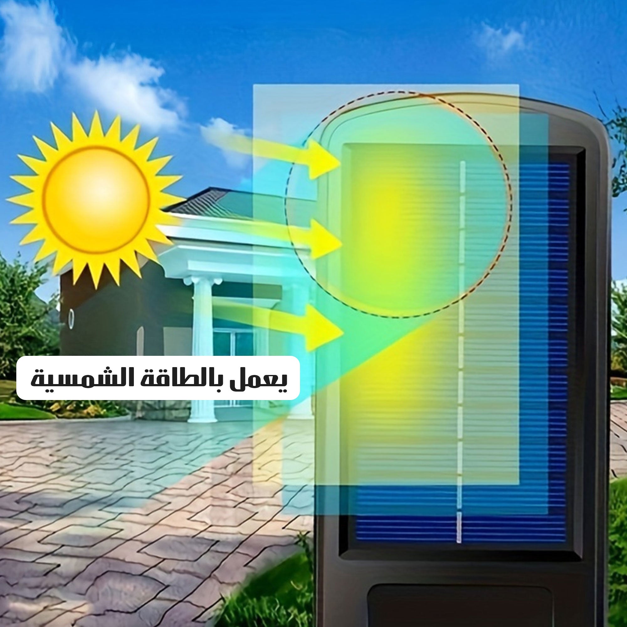 كشاف طاقة شمسية خارجي 300 واط MIKENOO الأصلي – أقوى إضاءة 2025